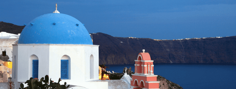 beautiful greek architecture in santorini greece