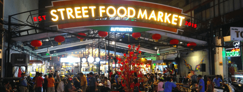 Street food market in Ho Chi Minh City, Vietnam