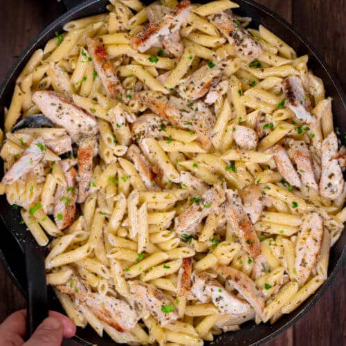 Creamy Chicken Pesto Pasta | The Gay Globetrotter