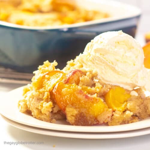 Bisquick Peach Cobbler Fresh And Simple The Gay Globetrotter   Bisquick Peach Cobbler 5 500x500 