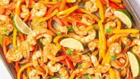 Sheet Pan Shrimp Fajitas 25 Minutes The Gay Globetrotter