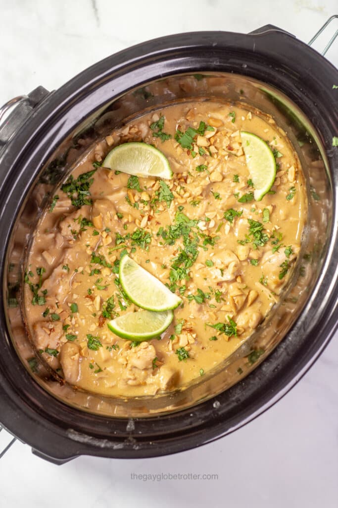 Slow Cooker Thai Peanut Chicken - The Gay Globetrotter