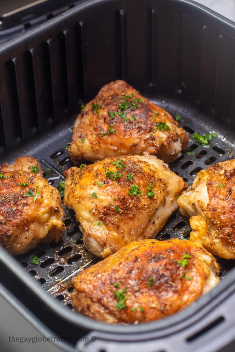 Air Fryer Chicken Thighs {So Crispy!} - The Gay Globetrotter