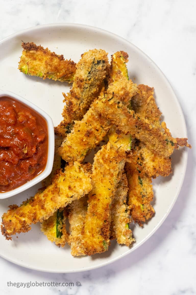 Air Fryer Zucchini Fries {Crispy, Easy, Fun!} - The Gay Globetrotter