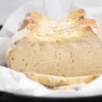 A loaf of Irish soda bread fresh from the oven.